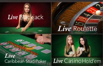Live Casino spel på nätcasino Spela casino bordsspel med riktig givare online