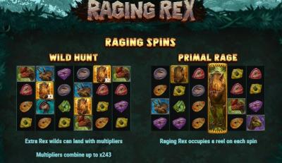 Raging Spinns Bonusfunktion i Raging Rex Slot